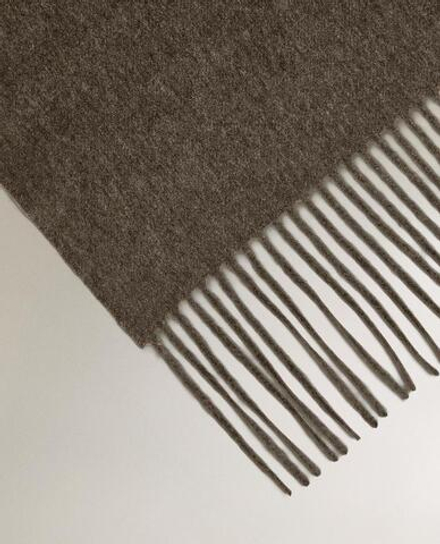 ZARA HOME ПЛЕД ИЗ ШЕРСТИ И КАШЕМИРА, СЕРЫЙ