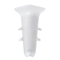 Угол внутренний для плинтуса 100мм "Деконика", 001-0 Белый Глянцевый