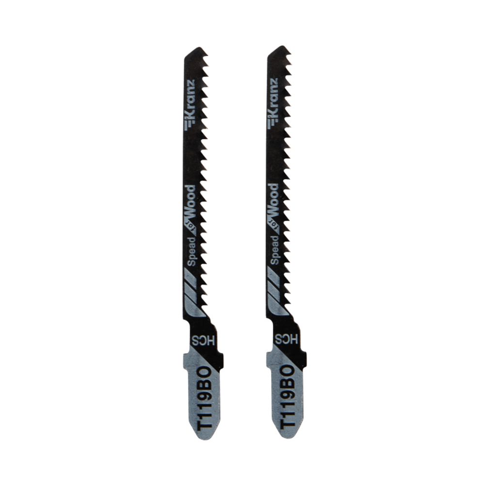 Пилка для электролобзика по оргстеклу T119BO 76 мм 12 зубьев на дюйм 4-20 мм фигурный рез (2 шт./уп.