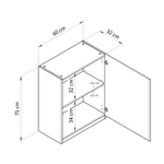 Навесной кухонный модуль Виола, 60 см, правый