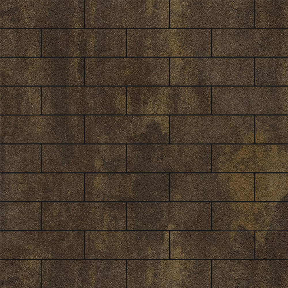 Тротуарная плитка ПРЯМОУГОЛЬНИК 300х100 мм - Листопад гранит Мокко