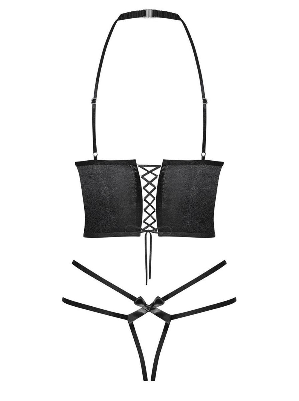 Пикантный комплект Delishya (Размер: S-M) (Цвет: черный)