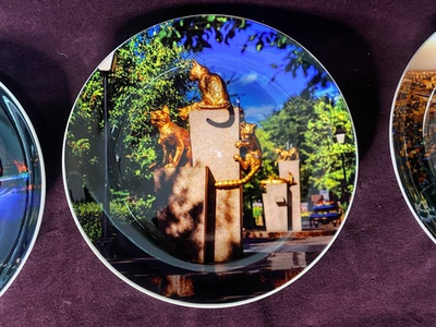 Тарелка "Сквер кошек", D-20см