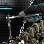 Набор торцевых головок, трещотка 120 зубьев, 3/8", CrV, 12 предметов Gross