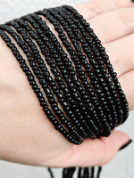 яс3-ч Стекло японское 3мм черный, некалибр., нить 40см