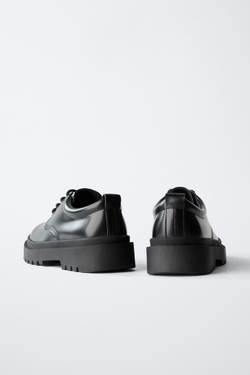 ZARA ТУФЛИ-ДЕРБИ TRACK, ЧЕРНЫЙ