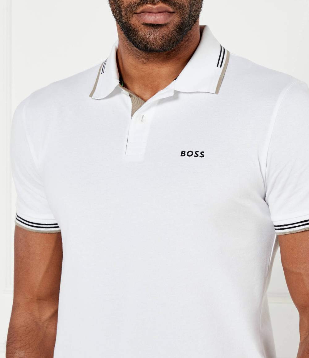 Поло Paul BOSS GREEN - белый(50506193)