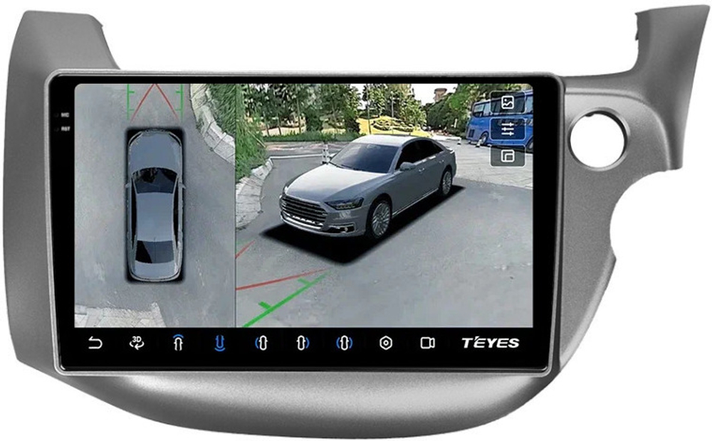 Магнитола для Honda FIT 2 2007-2014, FIT Shuttle - Teyes CC3-2K-360 на Android 10, 2K QLED, 6Гб+128Гб, CarPlay, 4G SIM-слот, 4 камеры в комплекте