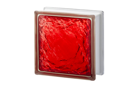 Стеклоблок Vitrablok - Империал - Айс Рубин 197x197x80