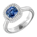 Кольцо с Сапфиром и Бриллиантами, R0070-73/1