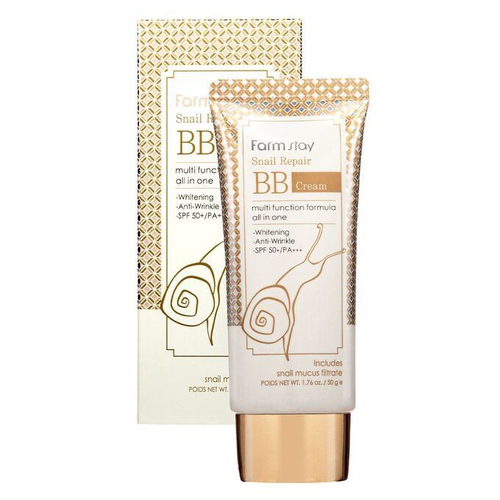 Восстанавливающий ББ-крем с муцином улитки Farm Stay Snail Repair BB Cream SPF50+ PA+++, 50гр