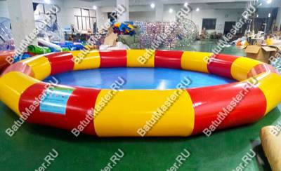 Круглый надувной бассейн «Многогранник», 4*4*0,5 м