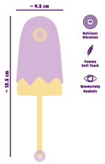 Сиреневый мини-вибратор в форме пломбира Vibrating Popsicle