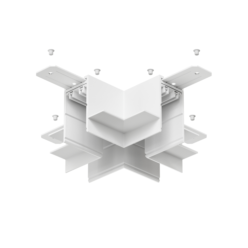 TR2114-WH Коннектор трека SMART для ГКЛ , \&amp;quot;X\&amp;quot; образный, механический , белый