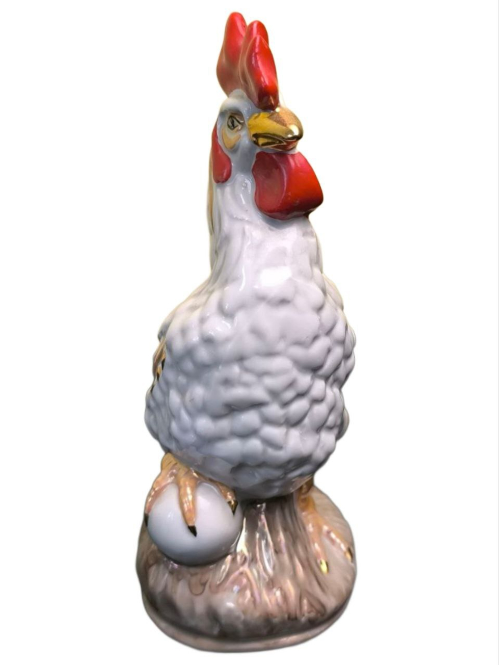 Фарфоровая статуэтка "Петух с Яйцом "Дулево.