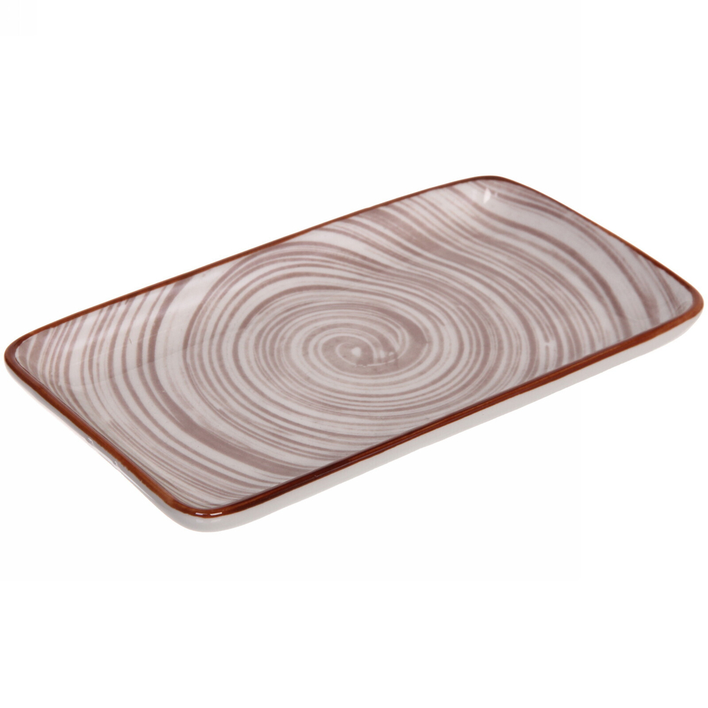 Блюдо керамическое «Тоскана» 18*9,5*2см кремовая