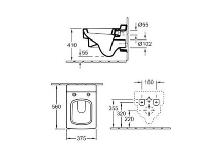 Унитаз подвесной Villeroy &amp; Boch Memento, ярко-белый CeramicPlus 562810R2