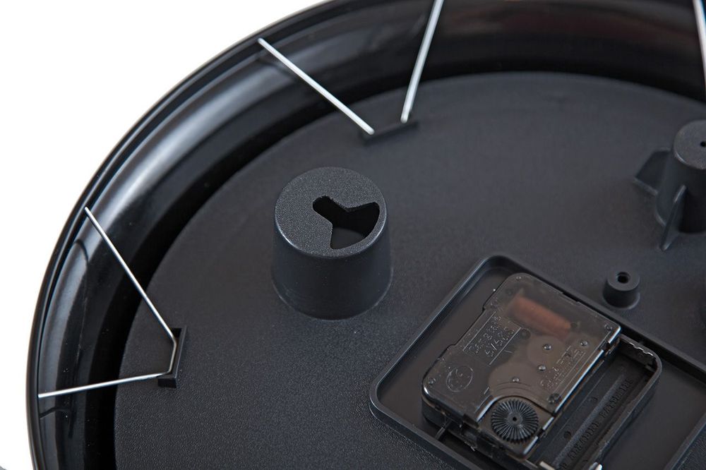 Часы настенные "12 шаров" D30 см (черные), металл