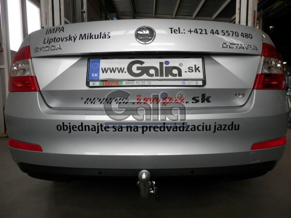 Фаркоп оцинкованный Galia S105C для Skoda Octavia седан/универсал 2013-(паспорт и сертификат в комплекте)(без электрики)
