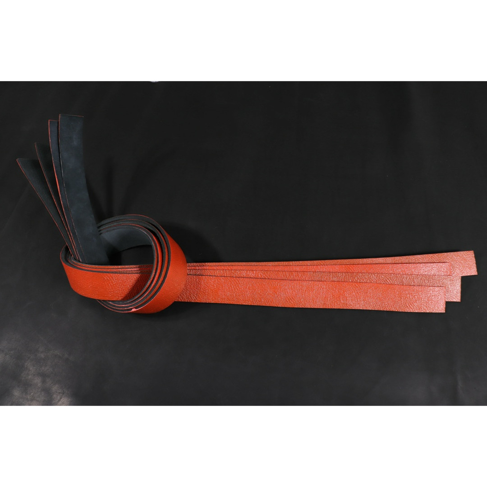 Ременная заготовка Красно-оранжевая с лицевой отделкой + Плита Слон