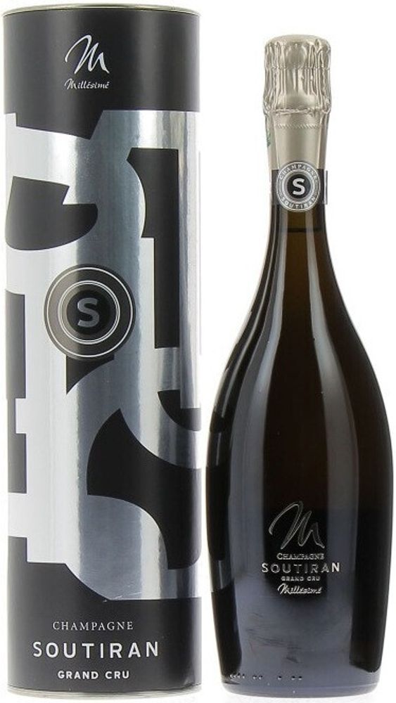 Шампанское Soutiran Cuvee Millesime Grand Cru Brut в подарочной упаковке, 0,75 л.