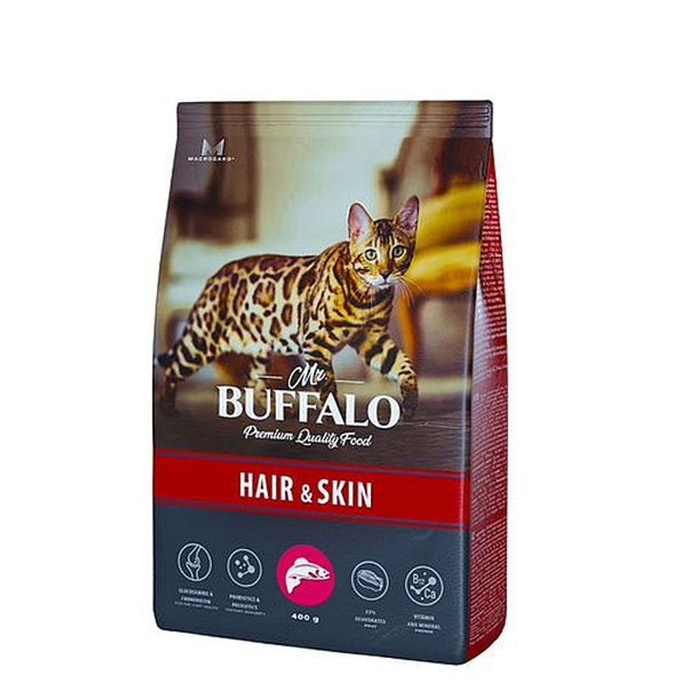 Mr.Buffalo ADULT HAIR &amp; SKIN 0,4кг (лосось) д/кошек B110