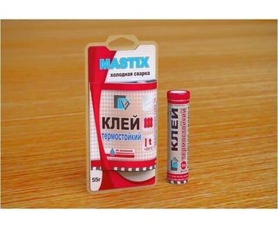 Клей Mastix термостойкий (+250С) 55гр, BL (холодная сварка), арт.МС-0115