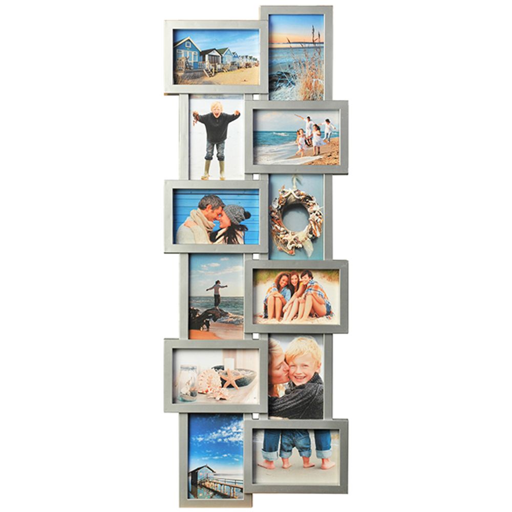 HENZO 81214 на 12 фото (6х15х10,6х10х15) Holiday пластик (серебр.) ф/рамка