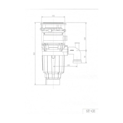 Измельчитель пищевых отходов Bone Crusher 610 с пневмокнопкой BC610 схема
