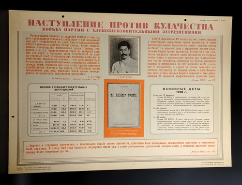 № 9 Плакат ВКПБ - Агитация Сталин ранние советы - СССР 1930-е годы - 48.5*34 см.
