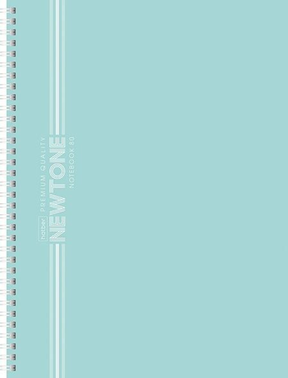 Тетрадь А4 80л кл. гребень Hatber "NEWtone Pastel. Зеленый нефрит" многоурперф., софт-тач