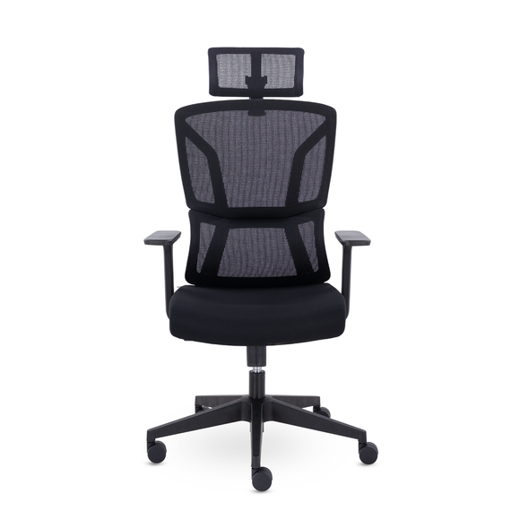 Кресло UTFC Номи М-317 черный пластик (черный) с подголовником