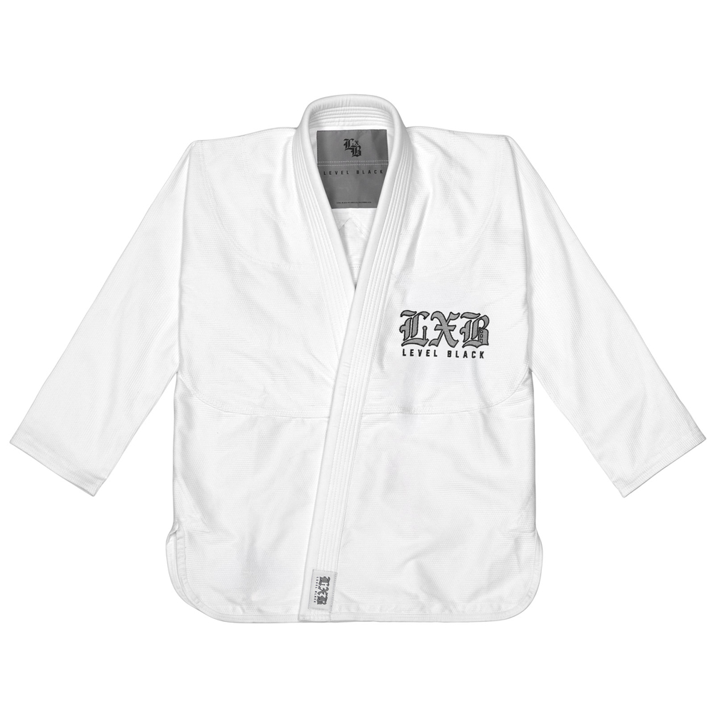 Кимоно Level x Black STEEL GRAY - White