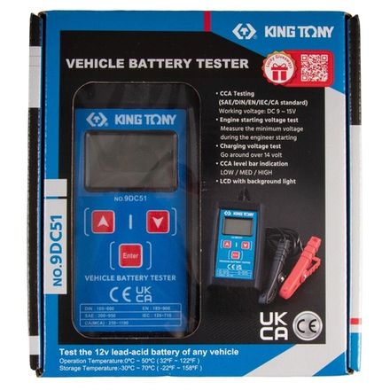 Цена на KING TONY (9DC51) Тестер аккумулятора автомобиля