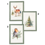 Набор из 6 кухонных тряпочек для уборки "Зеленый Новый год" 17,2x19,4см Целлюлоза