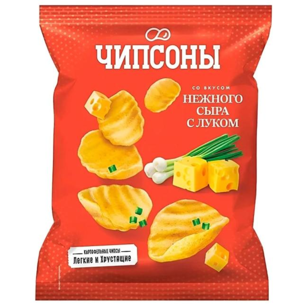 Чипсы картофельные Чипсоны со вкусом нежного сыра с луком 40 гр