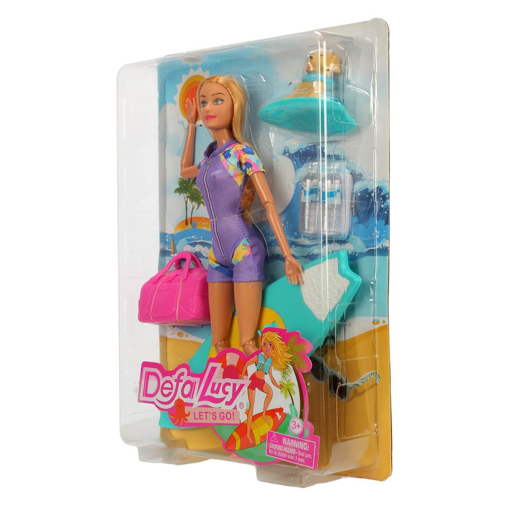 Кукла тип Модель Defa Lucy "Катание на сёрфинге" 26 см, аксесс. коробка (8471) (Defa Lusy)