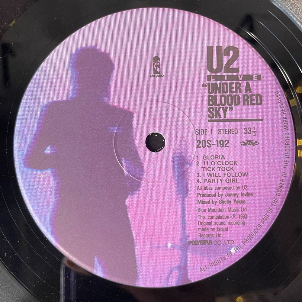Винтажная виниловая пластинка LP U2 Live Under A Blood Red Sky (Japan 1983) (Obi)