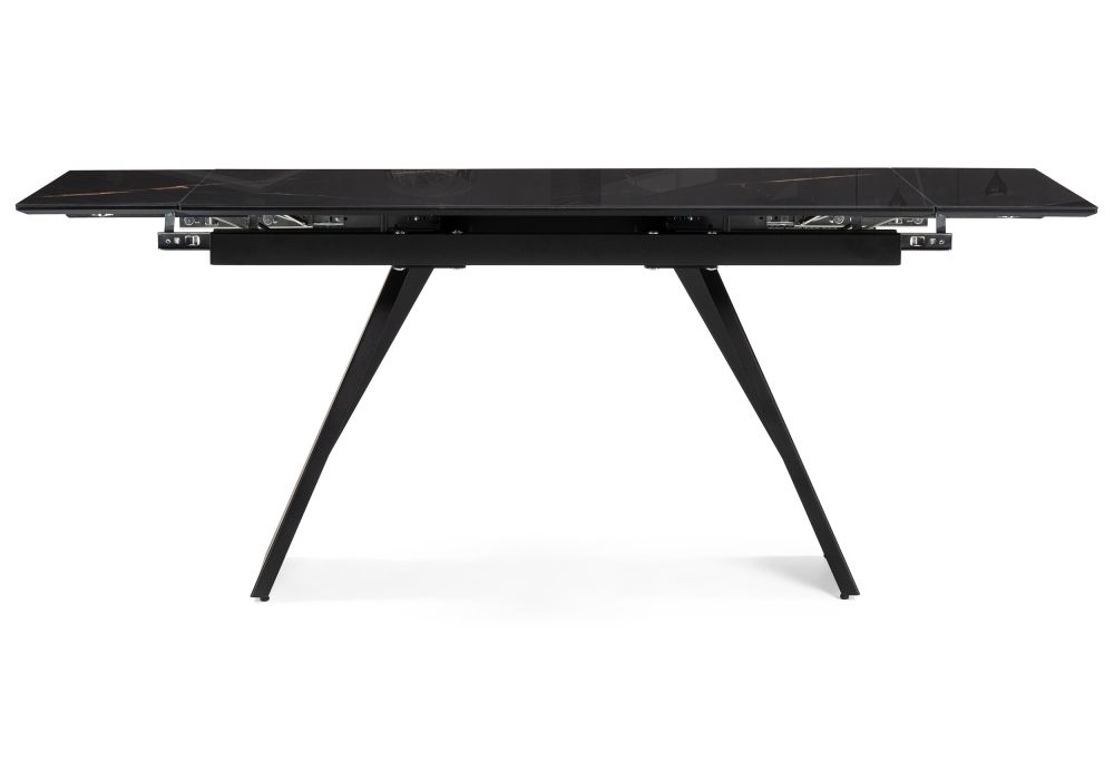 Стеклянный стол Хорсборо 140(200)х80х79 обсидиан / черный