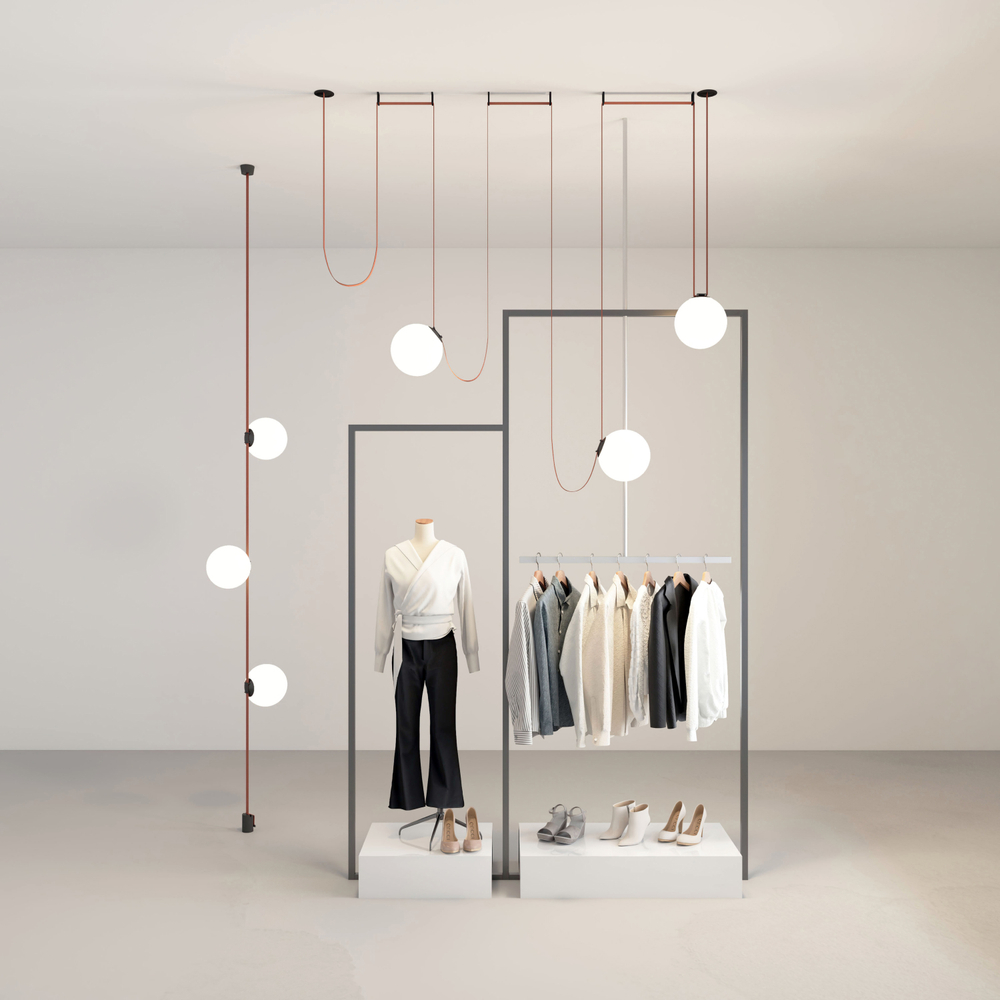 DK5555-BK Cветильник для трека-ремня Belty, серия Orb, со светодиодом, D230*H236мм, 48V DC, 15W, RA90, 120°, 3000K, IP20, черный, акрил