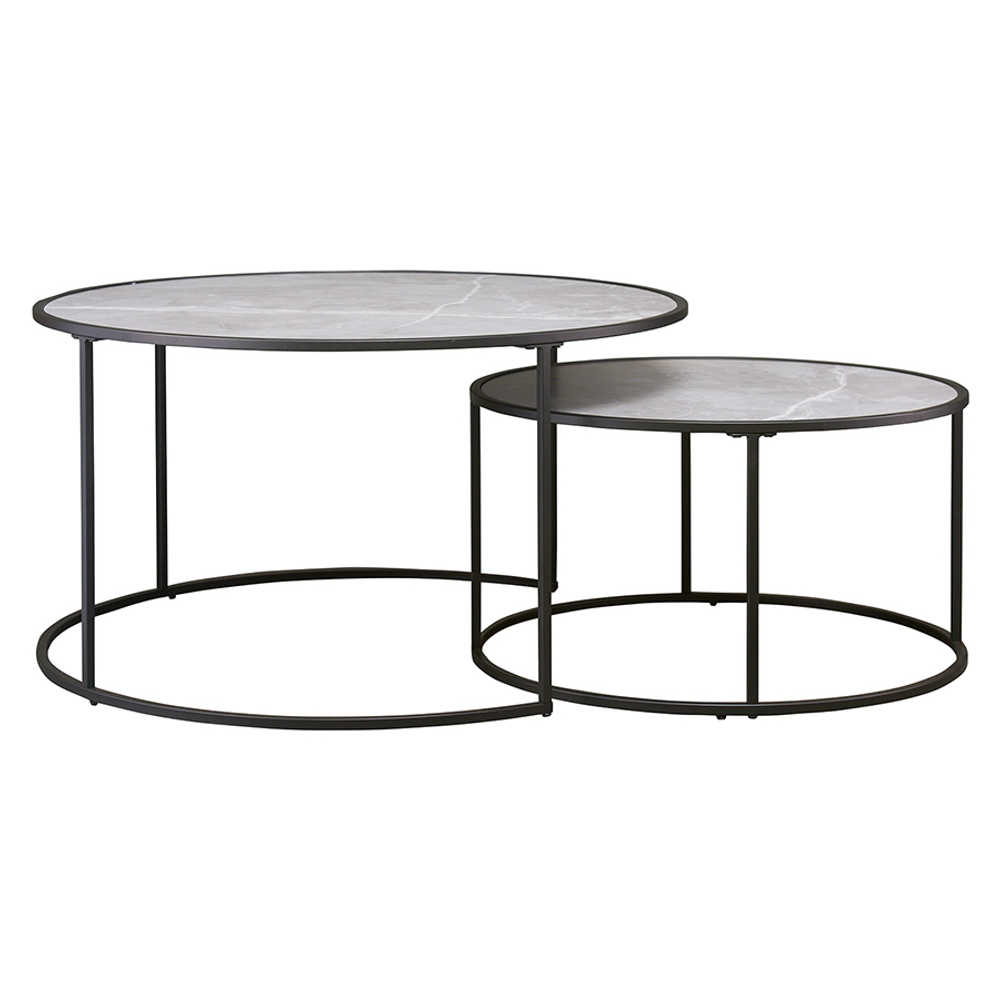 Столик приставной Berg Hans 80см серый