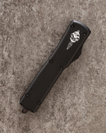 Автоматический складной нож Microtech UTX-70 Hellhound DLC Blade Signature Series 419-1DLCTS (черный-черный) фронталка/выкидуха