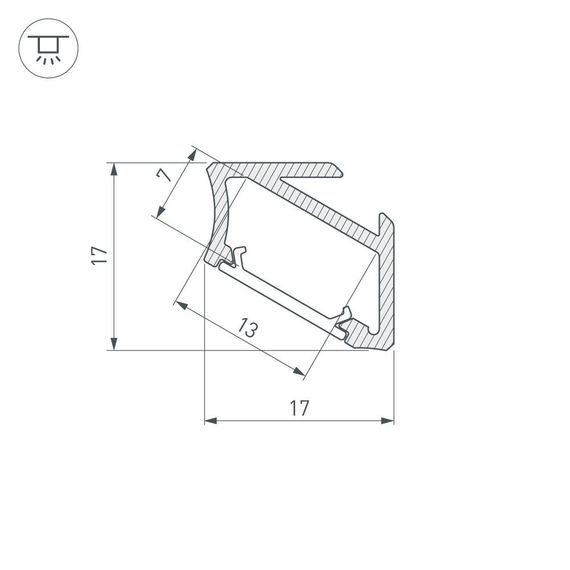 Профиль Arlight ALM-V60-2020 Anod 026693(1)