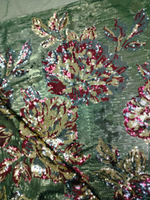 Пайетка на сетке хаки