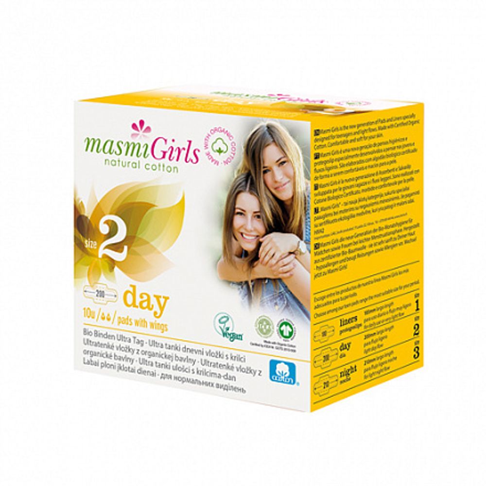 Прокладки дневные с крылышками, для девочек-подростков (Masmi)