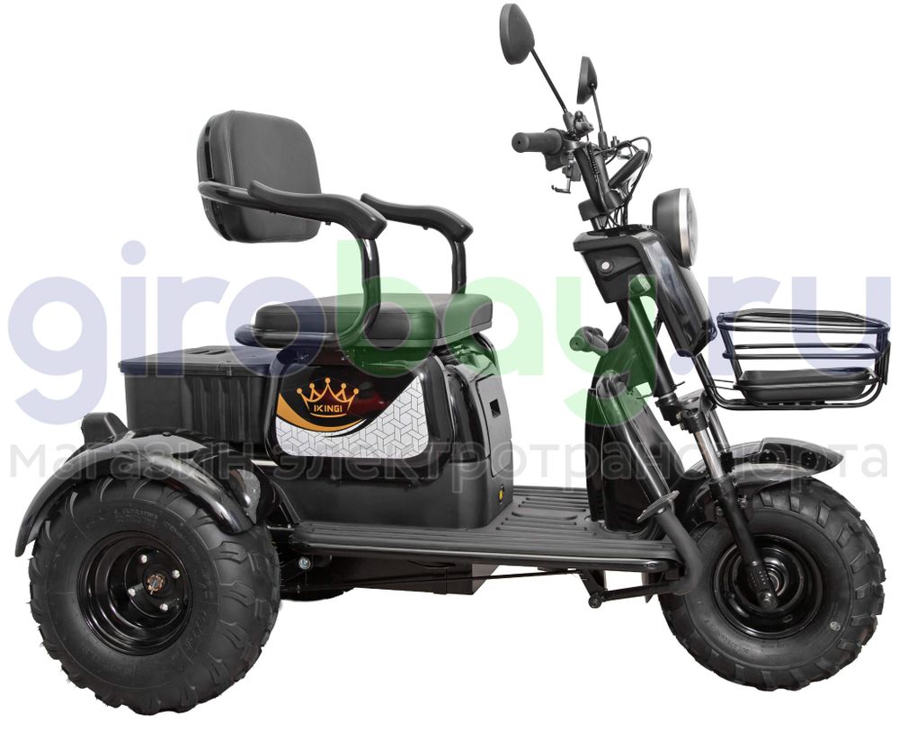Электротрицикл IKINGI T3 Pro MAX 1000W (60V/30Ah) - Чёрный фото №5