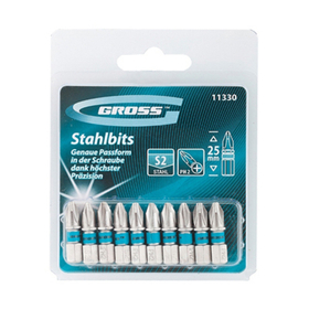 Набор бит PH2х25 мм, 10 шт, Gross, 11330