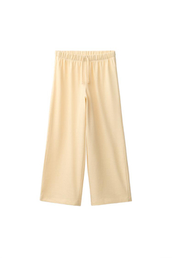 ZARA КОМПЛЕКТ ИЗ ФУТБОЛКИ И БРЮК WIDE LEG, ЖЕЛТЫЙ