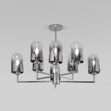 Потолочная люстра со стеклянными плафонами 8*E14 60156/8 хром Pluto Eurosvet
