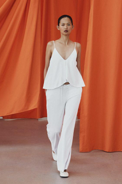 ZARA ТОП С ВОЛАНАМИ ИЗ SUPIMA®, БЕЛЫЙ